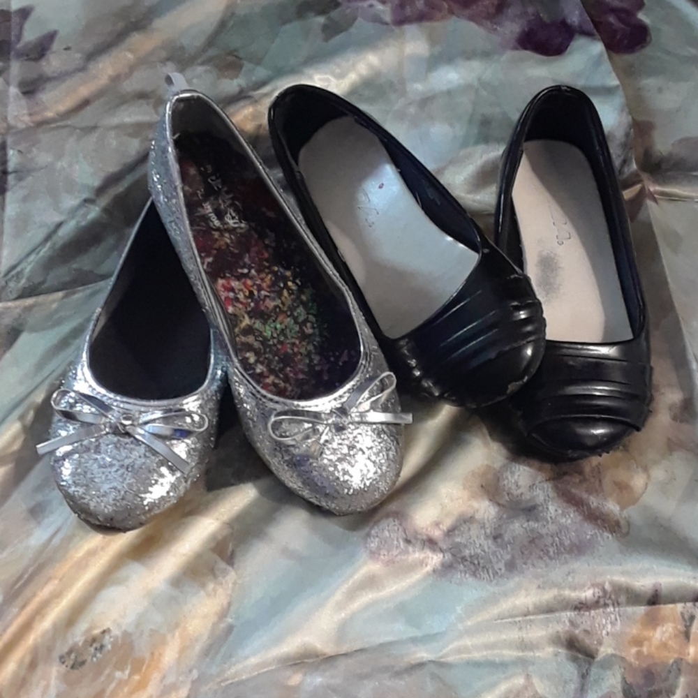 Lil girls ballerina slide on shoes